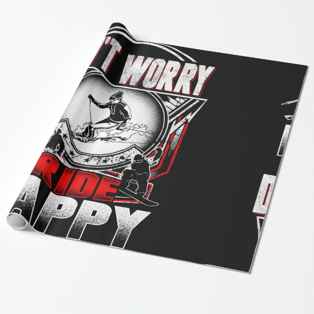 Papel De Regalo Esquí feliz (Desenrollado)