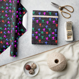 PAPEL DE REGALO ESQUIADOR DE INVIERNO