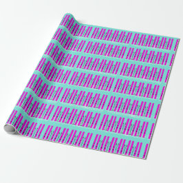 Papel De Regalo Esquíes rosados en azul