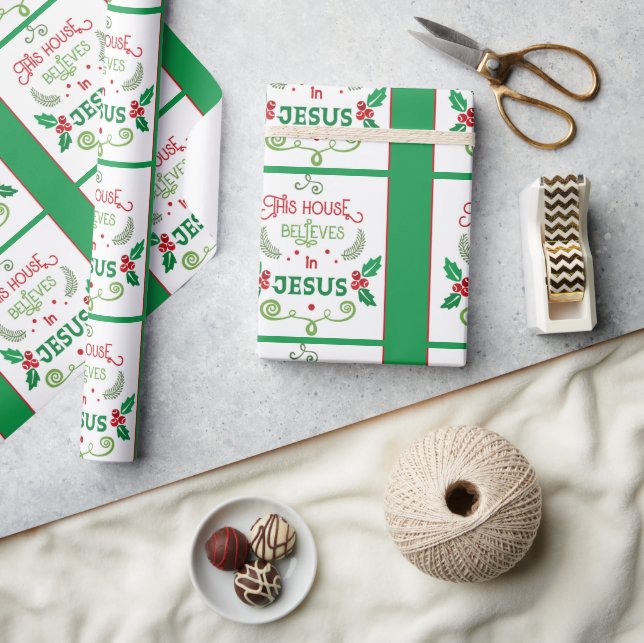 Papel De Regalo Esta Casa Cree en Jesús (Artesanía)