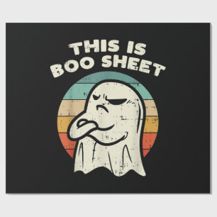 Papel De Regalo Esta Es Hoja Boo Fantasma