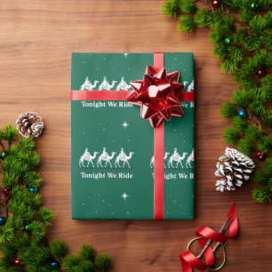 Papel De Regalo Esta Noche Cabalgamos Navidad Fe Cristiana Xmas