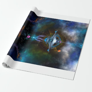 Papel De Regalo Estación Espacial Ansarious Fractal Art