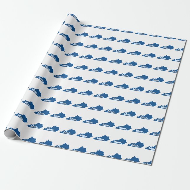 PAPEL DE REGALO ESTADO AZUL DE KENTUCKY (Desenrollado)