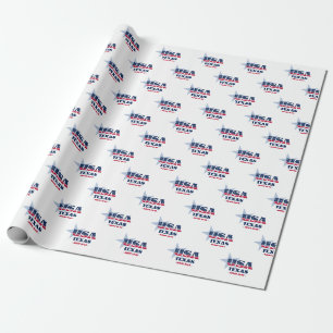 Papel De Regalo Estado de las Estrellas de Texas y las Estrellas