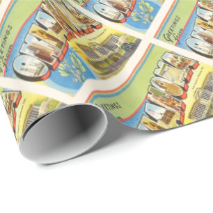 Papel De Regalo Estado del recuerdo viejo ACEPTABLE del viaje del