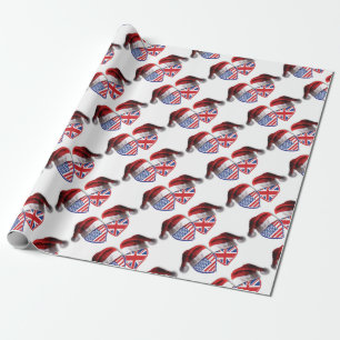 Papel De Regalo Estados Unidos-Reino Unido-Santa Gorras