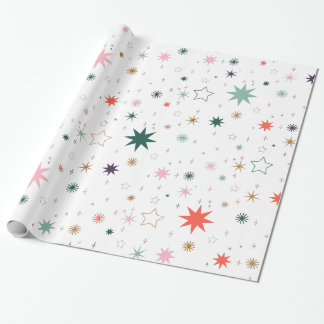 Papel De Regalo Estallido de estrellas caprichoso y patrón de estr