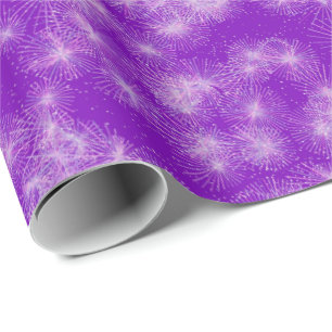 Papel De Regalo Estallidos de cristal de hielo - púrpura profundo