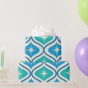 Papel De Regalo Estallidos de estrellas atómicos de mediados de si
