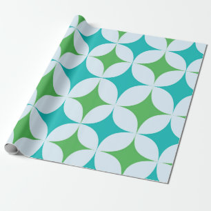 Papel De Regalo Estallidos de estrellas retro de mediados de siglo