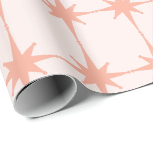 Papel De Regalo Estallidos retro 50 en rosa milenario