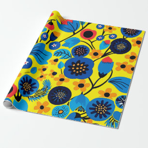 Papel De Regalo Estampa floral de la herencia mexicana