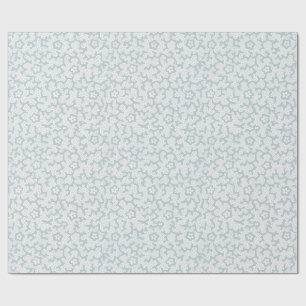 Papel De Regalo Estampa floral de rama de coral celadón, costera