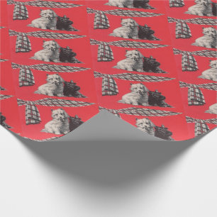 Papel De Regalo estampado adorable de terrier escocés
