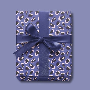 Papel De Regalo Estampado Animal Abstracto Morado