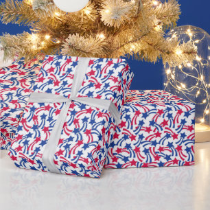 Papel de regalo estampado con estrellas fugaces