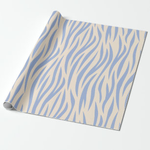 Papel de Regalo Estampado con Rayas de Cebra Azule