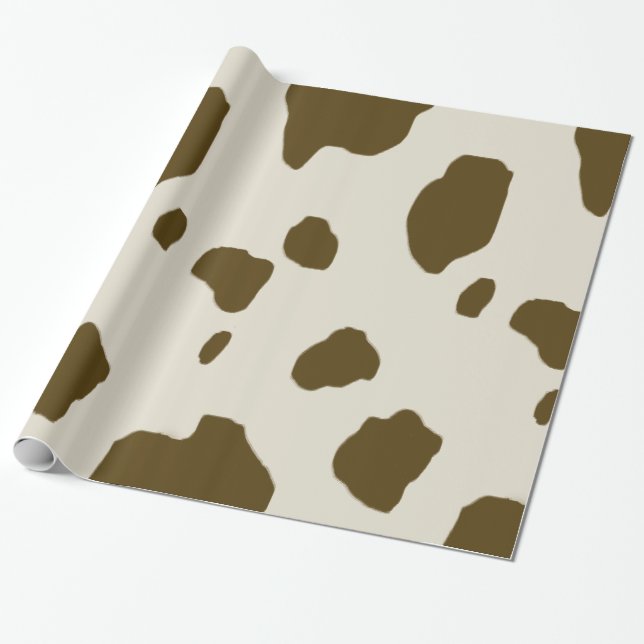 Papel De Regalo Estampado de animales de Brown de la PIEL de la (Desenrollado)