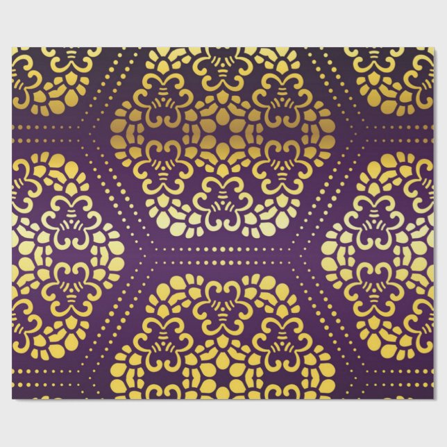 Papel De Regalo Estampado de brocado (Superficie plana)