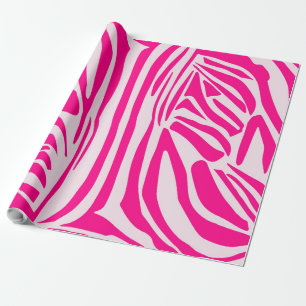 Papel De Regalo Estampado de cebra rosa