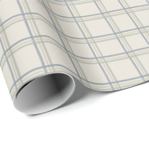 Papel De Regalo Estampado de Cuadro de Ventana Costero en Azul Sua