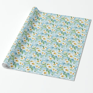 Papel De Regalo Estampado de flores brillante hermoso elegante 2