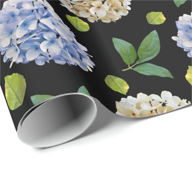 Papel De Regalo Estampado de flores de la acuarela (Esquina del rollo)