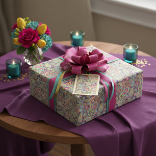 Papel De Regalo estampado de flores de primavera