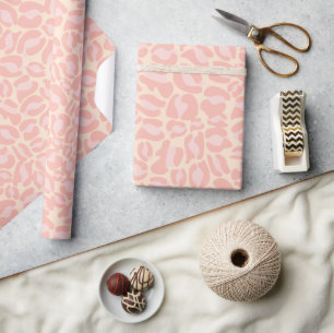 Papel De Regalo Estampado de leopardo rosa