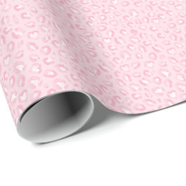 Papel De Regalo Estampado de leopardo rosa suave