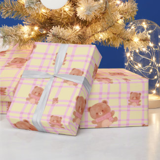 Papel De Regalo Estampado de osito adorable