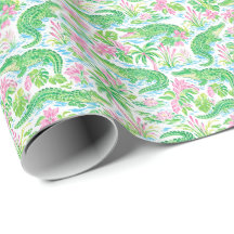 Estampado de patrón de caimán elegante de Palm Bea