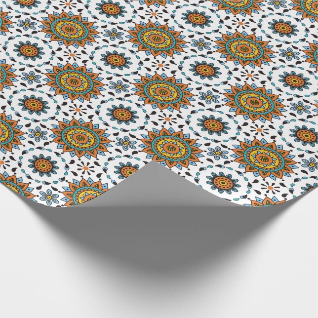 Papel De Regalo Estampado de plores opulento de la estrella de (Esquina)