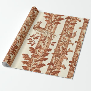 Papel De Regalo Estampado de Toile de Gallina Floral Heritage