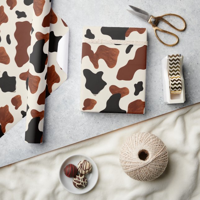 Papel De Regalo Estampado de Vaca (Artesanía)