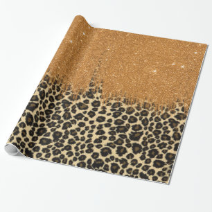 Papel De Regalo Estampado leopardo con el falso movimiento del