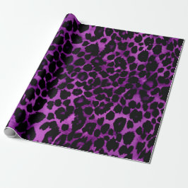 Papel De Regalo Estampado leopardo de la púrpura real
