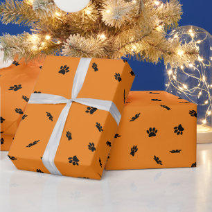Papel De Regalo Estampado personalizado de huellas de patas de per