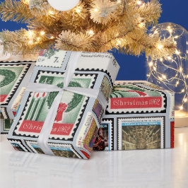 Papel De Regalo Estampillas de navidades en todo el mundo