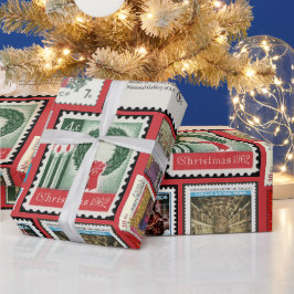 Papel De Regalo Estampillas de navidades en todo el mundo
