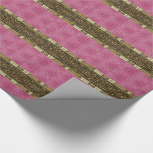 Papel De Regalo Estancia en forma de patrón rosa, bella franja