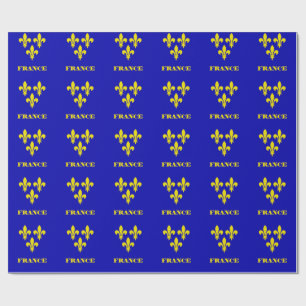 Papel De Regalo Estandarte Real Francés Medieval Fidelidad Heráldi