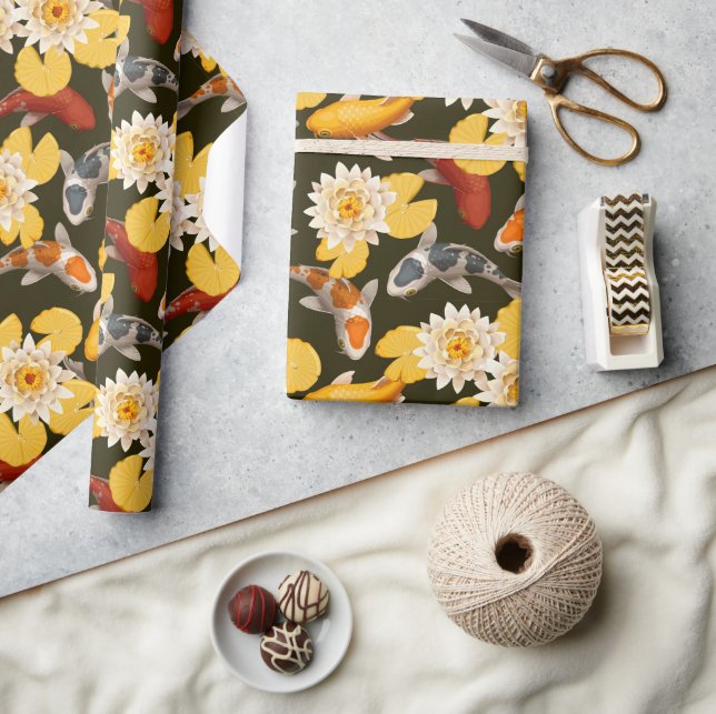 Papel De Regalo Estanque de peces Koi (Artesanía)