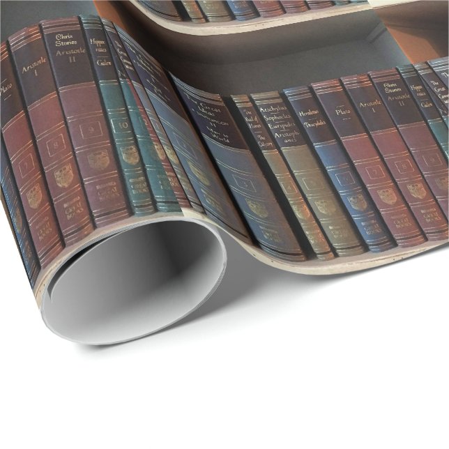 Papel De Regalo Estantería de libros personalizada para amantes de (Esquina del rollo)
