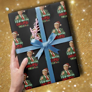 Papel De Regalo Estaré En Casa Para Navidades Divertido Regalo De 