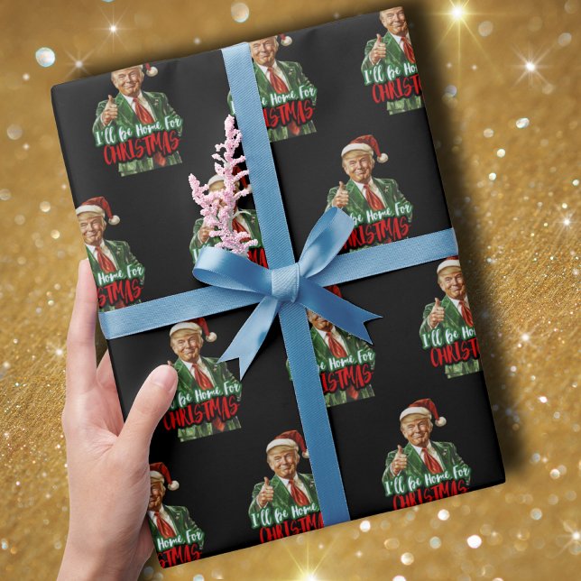 Papel De Regalo Estaré En Casa Para Navidades Divertido Regalo De  (Subido por el creador)