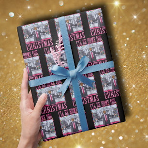 Papel De Regalo Estaré en casa para Navidades Funny Trump Santa Ha