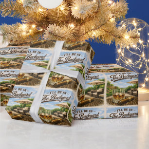 Papel De Regalo Estaré en el patio trasero, divertido amante de bo