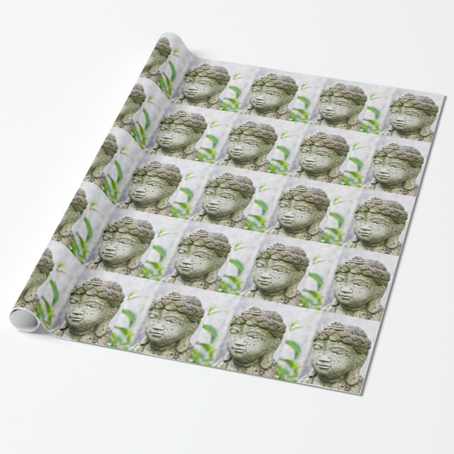 Papel De Regalo Estatua de cabeza de Buda (Desenrollado)